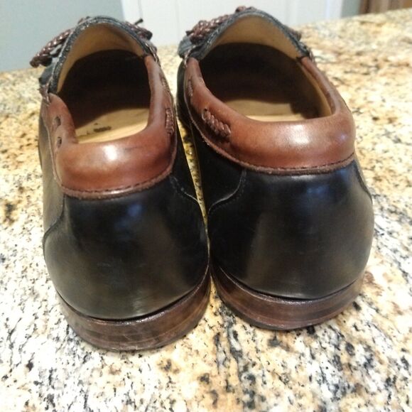 Allen Edmonds Men’s Woodstock Shoes Black Brown Tassels Leather Loafers Sz 11 C - Picture 10 of 14